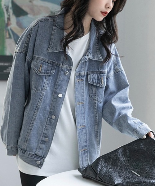gossip!ロサンゼルス(ゴシップロサンゼルス)の「ナチュラル デニムジャケット(デニムジャケット・レディース・ブルー・S/L/M)」の12枚目の写真