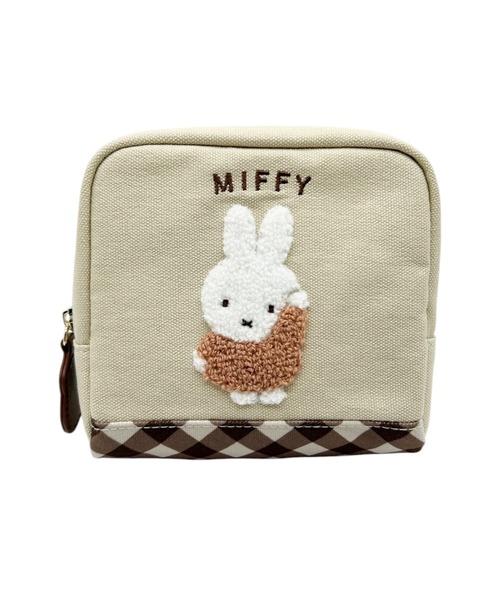 miffy/ミッフィー ダイアゴナルチェックシリーズ ボックスポーチ