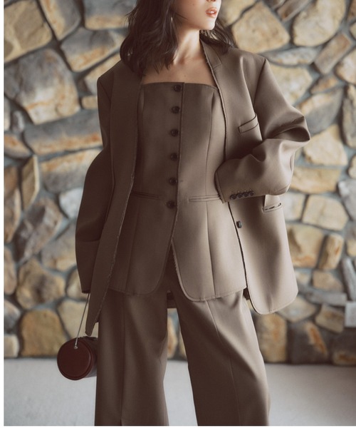 セール】センタースリットストレートパンツ（スラックス）｜anuans（ア