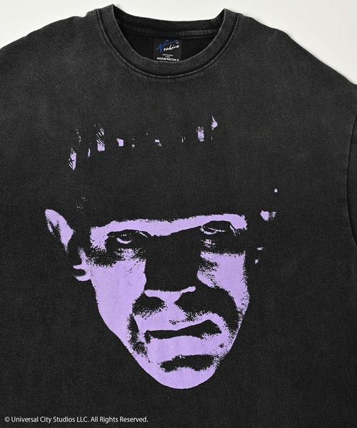 ADAM PATEK(アダムパテック)の「【ADAMPATEK/アダムパテック】Frankenstein face print T プリントTee(Tシャツ/カットソー・レディース・グリーン/パープル・2/1)」の6枚目の写真