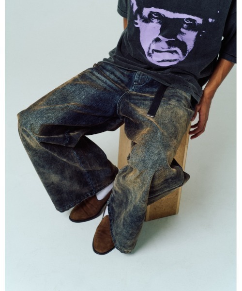 ADAM PATEK(アダムパテック)の「【ADAMPATEK/アダムパテック】Frankenstein face print T プリントTee(Tシャツ/カットソー・レディース・グリーン/パープル・2/1)」の20枚目の写真