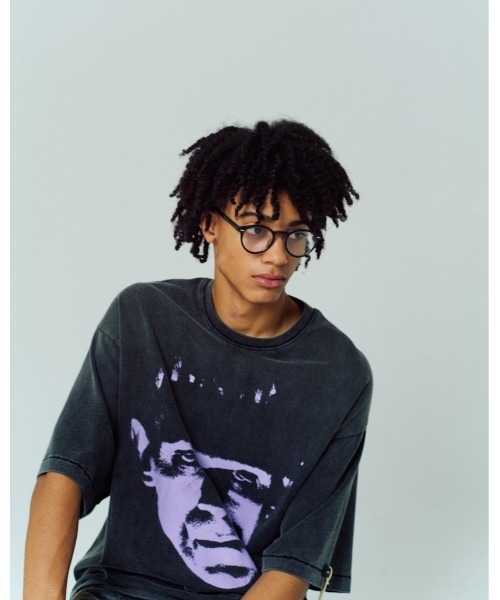 ADAM PATEK(アダムパテック)の「【ADAMPATEK/アダムパテック】Frankenstein face print T プリントTee(Tシャツ/カットソー・レディース・グリーン/パープル・2/1)」の21枚目の写真