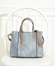 Qu'est-ce Que Le “Design”?（ケスクルデザイン）の「【Qu’est-ce Que Le “Design”?/ケスクルデザイン】 編み込み風エンボス 2wayトートバッグ（トートバッグ）」