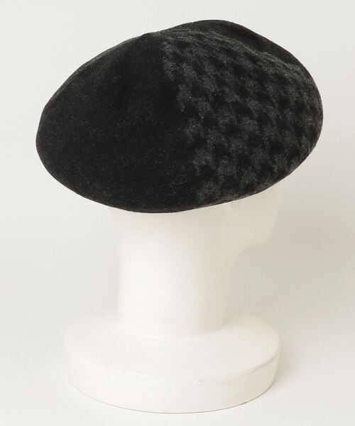 パッチワーク風 縮絨ニットベレー（ハンチング/ベレー帽）｜Sense of