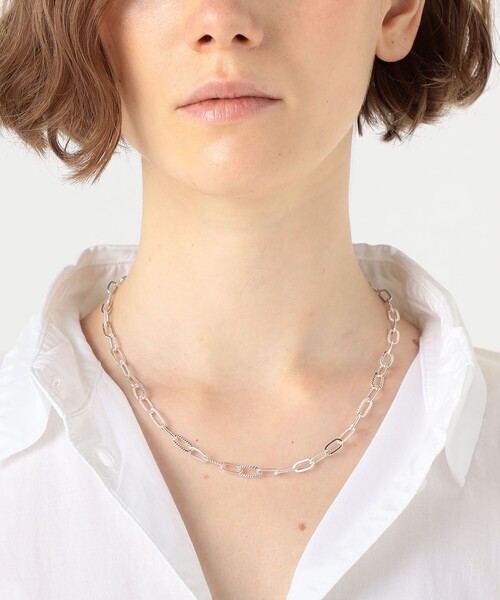 NINA&JULES（ニナエジュール）の「NINA&JULES Hooked Mix Paperclip ネックレス（ネックレス・レディース・シルバー・FREE）」の2枚目の写真