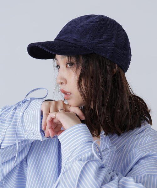 FREE'S MART（フリーズマート）の「〈NEWHATTAN〉コーデュロイキャップ（キャップ・レディース・ベージュ/ネイビー・ﾌﾘ-）」の2枚目の写真