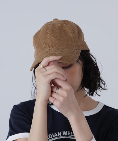 FREE'S MART（フリーズマート）の「〈NEWHATTAN〉コーデュロイキャップ（キャップ・レディース・ベージュ/ネイビー・ﾌﾘ-）」の4枚目の写真