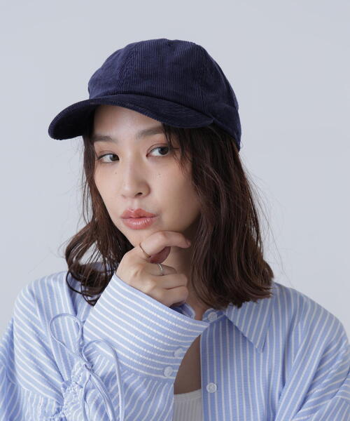 FREE'S MART（フリーズマート）の「〈NEWHATTAN〉コーデュロイキャップ（キャップ・レディース・ベージュ/ネイビー・ﾌﾘ-）」の6枚目の写真