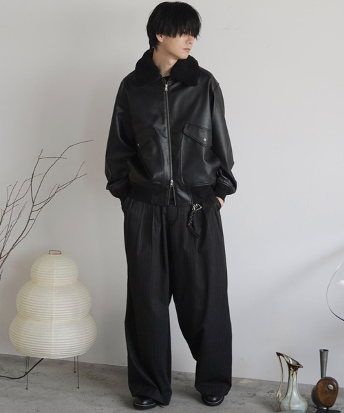 DETACHABLE BOA ARTIFICIAL GRAIN FLIGHT BLOUSON（ブルゾン