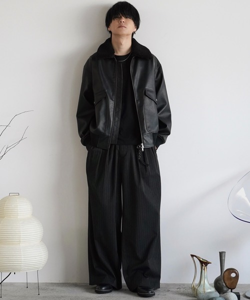 DETACHABLE BOA ARTIFICIAL GRAIN FLIGHT BLOUSON（ブルゾン