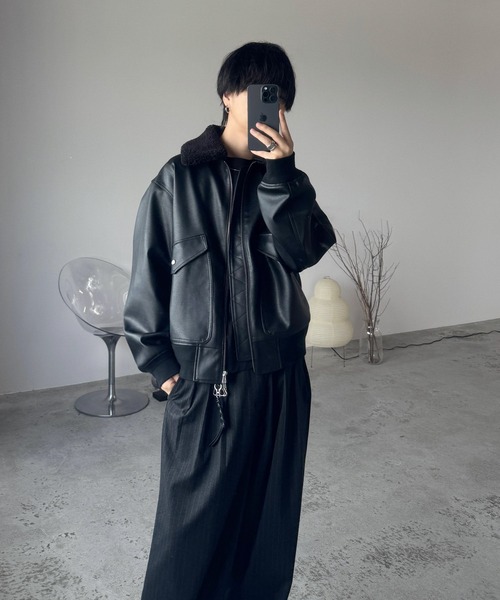 ジャケット・アウター DETACHABLE BOA ARTIFICIAL GRAIN FLIGHT DETACHABLE BOA ARTIFICIAL GRAIN FLIGHT BLOUSON（ブルゾン