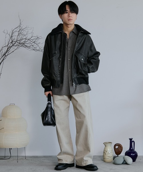 ジャケット・アウター wym ARTIFICIAL GRAIN FLIGHT BLOUSON WYM LIDNM ブルゾン アウター ARTIFICIAL GRAIN FLIGHT BLOUSON