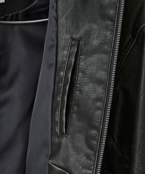 WYM LIDNM（ウィム バイ リドム）の「DETACHABLE BOA ARTIFICIAL GRAIN FLIGHT BLOUSON（ブルゾン・メンズ・ブラック系/ブラック・S/M/L）」の10枚目の写真