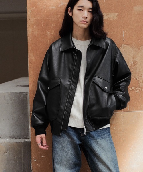 ジャケット・アウター WYM ARTIFICIAL GRAIN FLIGHT BLOUSON S ARTIFICIAL GRAIN FLIGHT BLOUSON（ブルゾン）｜WYM LIDNM