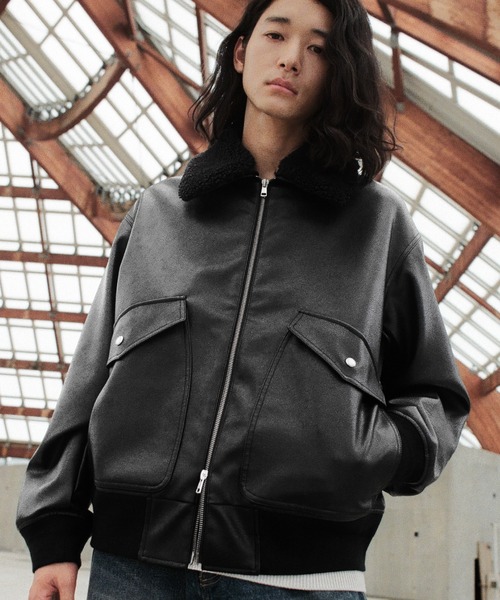 DETACHABLE BOA ARTIFICIAL GRAIN FLIGHT BLOUSON（ブルゾン