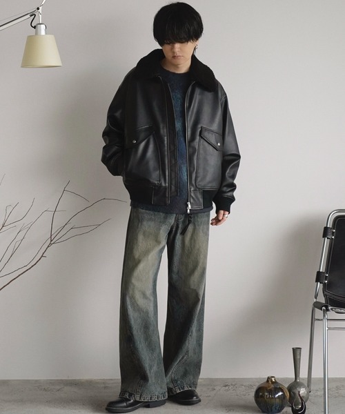 ジャケット・アウター DETACHABLE BOA ARTIFICIAL GRAIN FLIGHT DETACHABLE BOA ARTIFICIAL GRAIN FLIGHT BLOUSON（ブルゾン