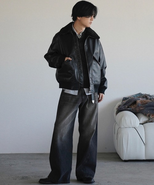 ジャケット・アウター BOA ARTIFICIAL GRAIN FLIGHT BLOUSON DETACHABLE BOA ARTIFICIAL GRAIN FLIGHT BLOUSON（ブルゾン）｜WYM