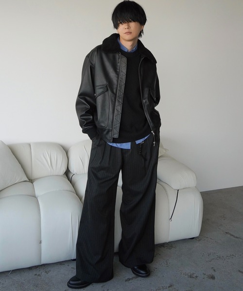 ジャケット・アウター DETACHABLE BOA ARTIFICIAL GRAIN FLIGHT DETACHABLE BOA ARTIFICIAL GRAIN FLIGHT BLOUSON（ブルゾン