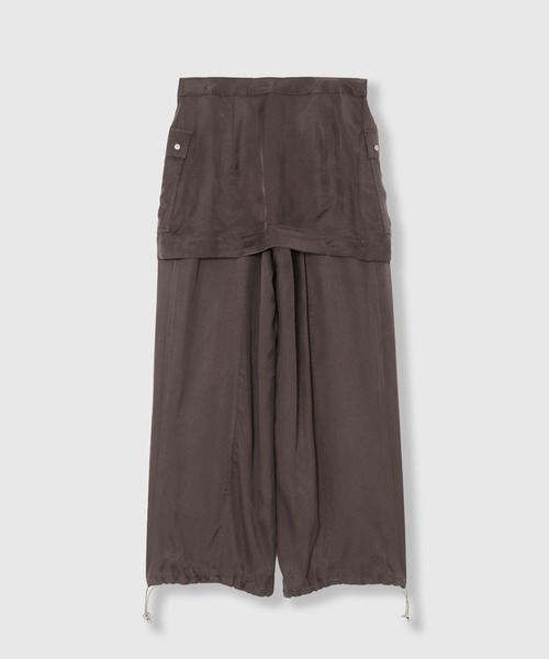 THINGS THAT MATTER（シングス ザット マター）の「FIBRIL SATIN PANTS WITH SKIRT / フィブリルサテンパンツウィズスカート（その他パンツ・レディース・パープル/グレー/チャコールグレー・1/2）」の15枚目の写真