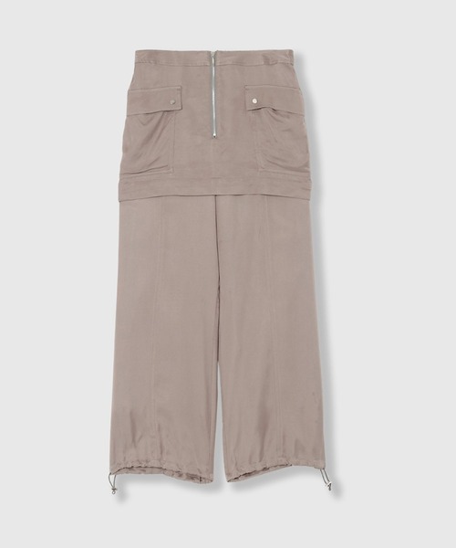 THINGS THAT MATTER（シングス ザット マター）の「FIBRIL SATIN PANTS WITH SKIRT / フィブリルサテンパンツウィズスカート（その他パンツ・レディース・パープル/グレー/チャコールグレー・1/2）」の16枚目の写真