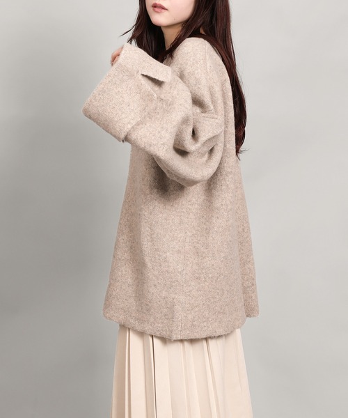 aimoha（アイモハ）の「ローゲージヤクタッチワイドスリーブニット (AW)（ニット/セーター・レディース・ブラック/チャコールグレー/ブラウン/ベージュ・FREE）」の19枚目の写真