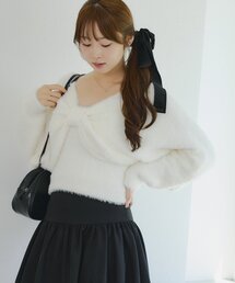 continuer de NICE CLAUP | 【9/21まで限定価格！】リボン+キャミセットニット(ニット/セーター)