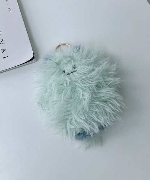 AS KNOW AS plus（アズノゥアズプラス）の「♪スフレアニマルキーリング付きミニポーチ（キーケース/キーアクセサリー・レディース・ホワイト系/ブラウン系/グレー系/ホワイト系その他/グリーン系・FREE）」の10枚目の写真