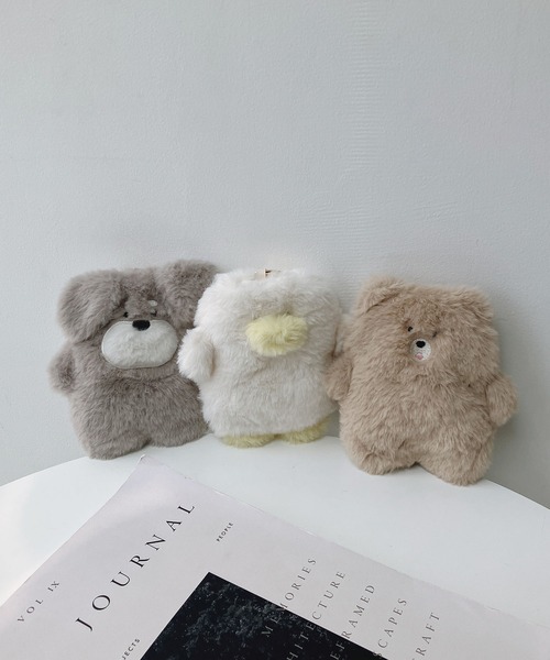 AS KNOW AS plus（アズノゥアズプラス）の「♪スフレアニマルキーリング付きミニポーチ（キーケース/キーアクセサリー・レディース・ホワイト系/ブラウン系/グレー系/ホワイト系その他/グリーン系・FREE）」の12枚目の写真