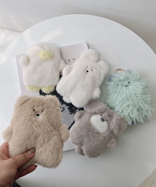 AS KNOW AS plus（アズノゥアズプラス）の「♪スフレアニマルキーリング付きミニポーチ（キーケース/キーアクセサリー・レディース・ホワイト系/ブラウン系/グレー系/ホワイト系その他/グリーン系・FREE）」の14枚目の写真