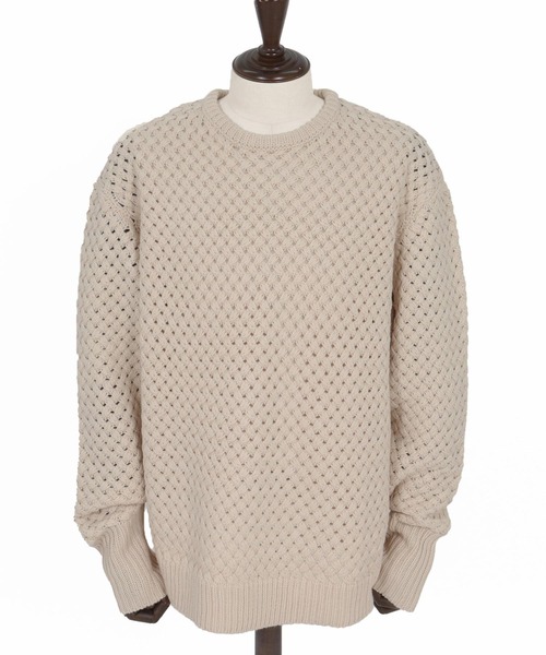 THEOREM(セオレム)の「mn3192- Basket-weave CN Sweater バスケットセーター(TRM25-T045A)(ニット/セーター・メンズ・グレー/アイボリー/ネイビー・M/L/XL)」の19枚目の写真