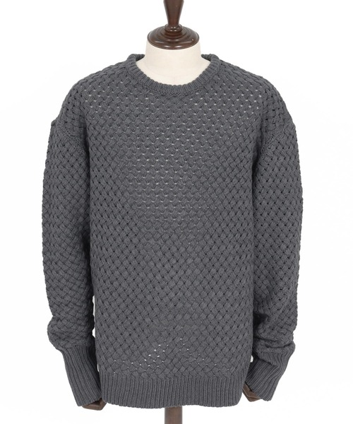 THEOREM(セオレム)の「mn3192- Basket-weave CN Sweater バスケットセーター(TRM25-T045A)(ニット/セーター・メンズ・グレー/アイボリー/ネイビー・M/L/XL)」の20枚目の写真