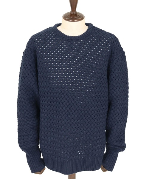 THEOREM(セオレム)の「mn3192- Basket-weave CN Sweater バスケットセーター(TRM25-T045A)(ニット/セーター・メンズ・グレー/アイボリー/ネイビー・M/L/XL)」の21枚目の写真