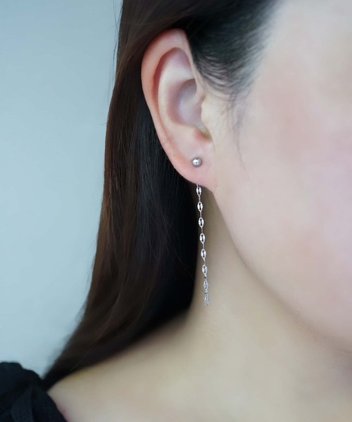 CERCA(チェルカ)の「saran jewelry/2way ミディアム デザイン チェーン ピアス/アレルギー対応(ピアス(両耳用)・レディース・シルバー/ゴールド・FREE)」の16枚目の写真