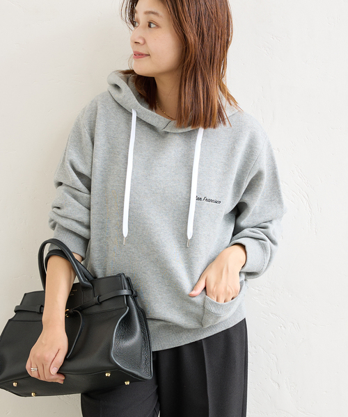 jj mercer（ジェイジェイマーサー）の「別注【J.J.Mercer / ジェイジェイマーサー】HOODIE PO（ニット/セーター・レディース・チャコールグレー/ベージュ・MEDIUM）」の2枚目の写真