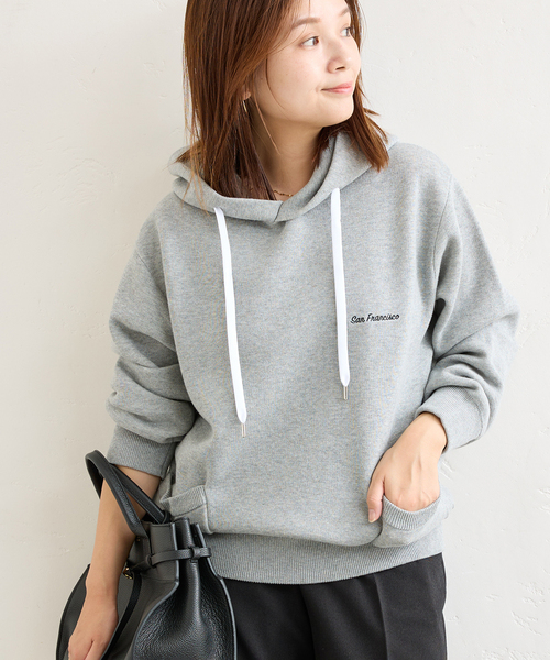 jj mercer（ジェイジェイマーサー）の「別注【J.J.Mercer / ジェイジェイマーサー】HOODIE PO（ニット/セーター・レディース・チャコールグレー/ベージュ・MEDIUM）」の6枚目の写真