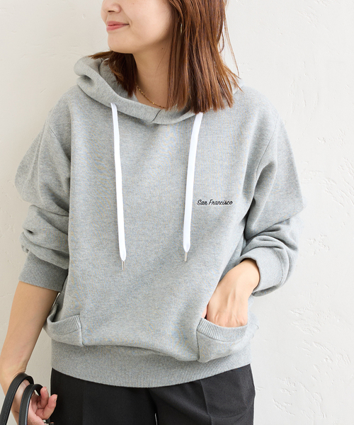 jj mercer（ジェイジェイマーサー）の「別注【J.J.Mercer / ジェイジェイマーサー】HOODIE PO（ニット/セーター・レディース・チャコールグレー/ベージュ・MEDIUM）」の8枚目の写真