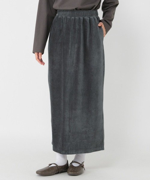 studio CLIP（スタディオクリップ）の「ストレッチコールIラインスカート[トールサイズあり]（スカート・レディース・ブラウン/チャコール・FREE/TF）」の10枚目の写真