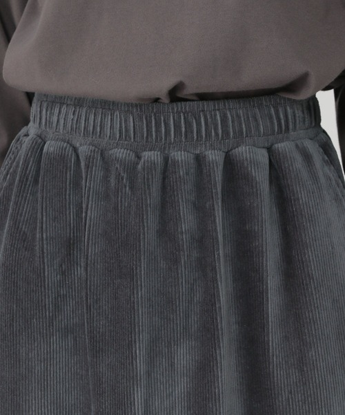 studio CLIP（スタディオクリップ）の「ストレッチコールIラインスカート[トールサイズあり]（スカート・レディース・ブラウン/チャコール・FREE/TF）」の22枚目の写真