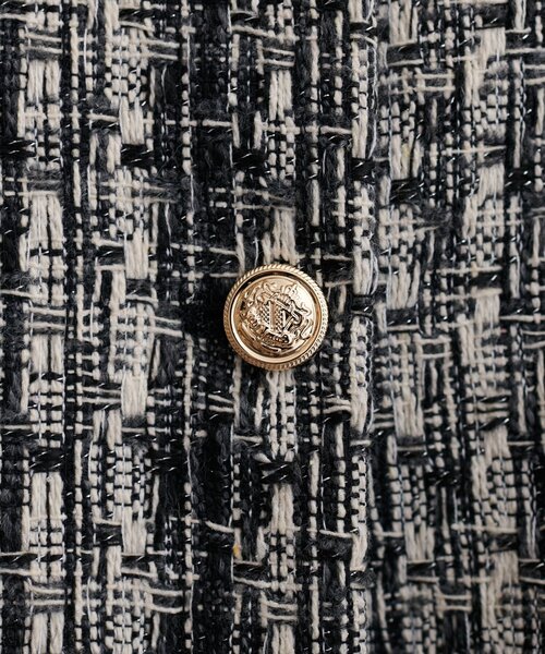 natural couture（ナチュラルクチュール）の「MIXツイードノーカラージャケット（ノーカラージャケット・レディース・ブラック系その他/グレー/ブラック・FREE）」の8枚目の写真