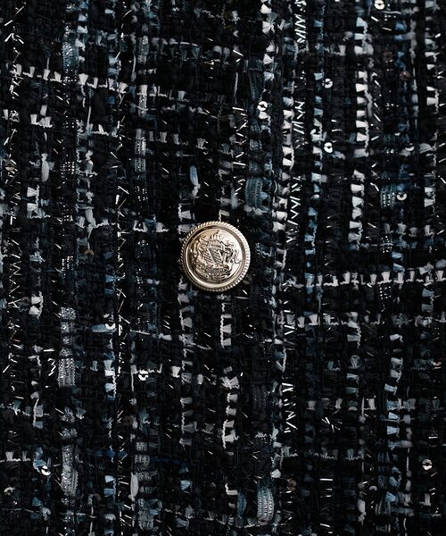 natural couture（ナチュラルクチュール）の「MIXツイードノーカラージャケット（ノーカラージャケット・レディース・ブラック系その他/グレー/ブラック・FREE）」の17枚目の写真