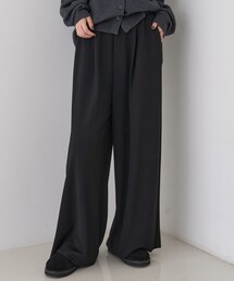 【人気追加】ストレッチダンボールタックワイドパンツ