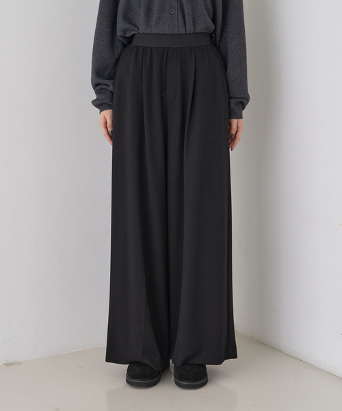 セール】【人気追加】ストレッチダンボールタックワイドパンツ（その他