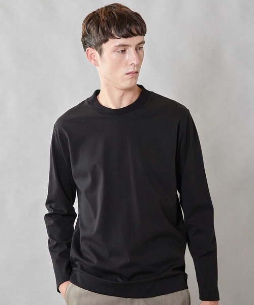UNION STATION(ユニオンステーション)の「【デオトラント素材】シルケットライクポンチ VネックジャケT(Tシャツ/カットソー・メンズ・グレー/ブラック/ホワイト/ネイビー・S/M/L/LL)」の3枚目の写真