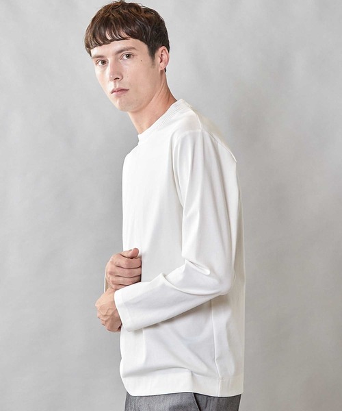 UNION STATION(ユニオンステーション)の「【デオトラント素材】シルケットライクポンチ VネックジャケT(Tシャツ/カットソー・メンズ・グレー/ブラック/ホワイト/ネイビー・S/M/L/LL)」の10枚目の写真
