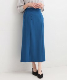 【洗濯後しわになりにくい】ポケット付き ナロースカート