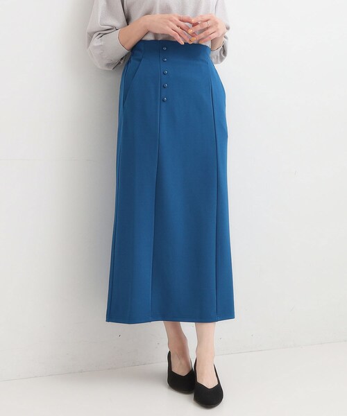 セール】【洗濯後しわになりにくい】ポケット付き ナロースカート