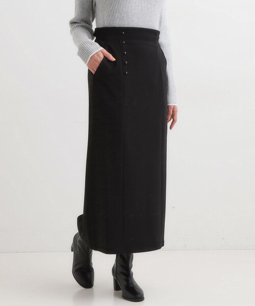 セール】【洗濯後しわになりにくい】ポケット付き ナロースカート