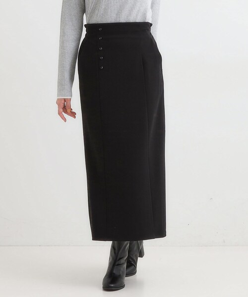 セール】【洗濯後しわになりにくい】ポケット付き ナロースカート