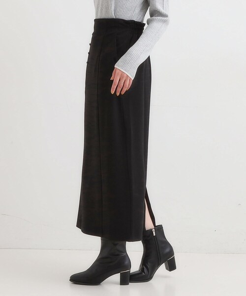 DRESKIP（ドレスキップ）の「【洗濯後しわになりにくい】ポケット付き ナロースカート（スカート・レディース・ブラック/ワインレッド/ブルー系その他・01/02/03/04）」の5枚目の写真