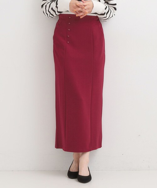 DRESKIP（ドレスキップ）の「【洗濯後しわになりにくい】ポケット付き ナロースカート（スカート・レディース・ブラック/ワインレッド/ブルー系その他・01/02/03/04）」の8枚目の写真